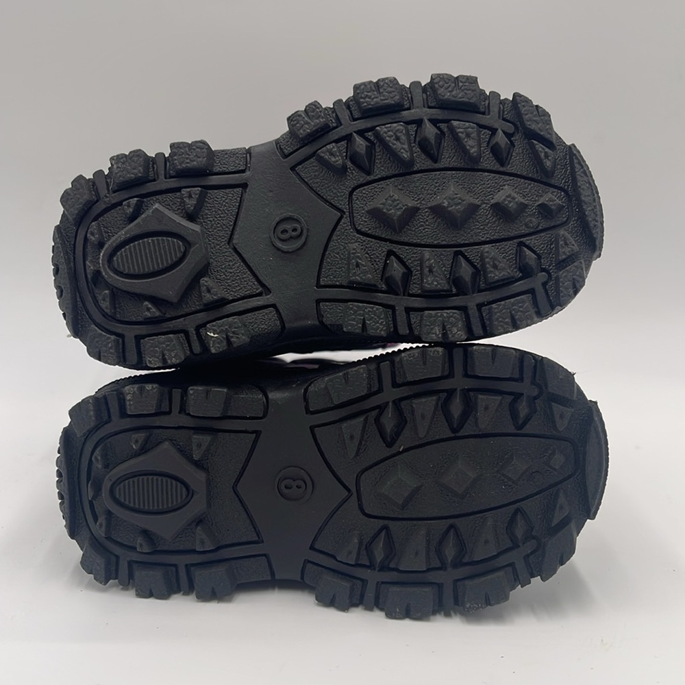 NWT Tundra Kids Thermal Snow Boots – Black/Purple Size 8 - Picture 6 of 15